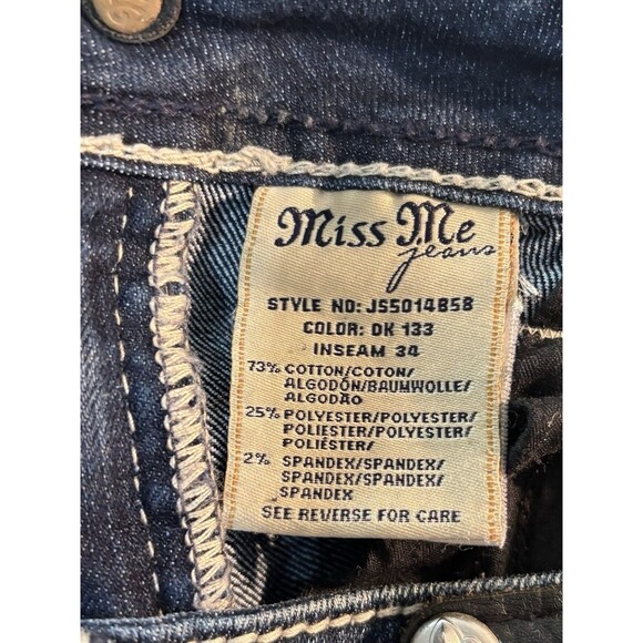 Miss Me Jeans Womens 28W 33L Low-Rise Boot Cut Rhinestones JS5014B58 - Picture 8 of 8